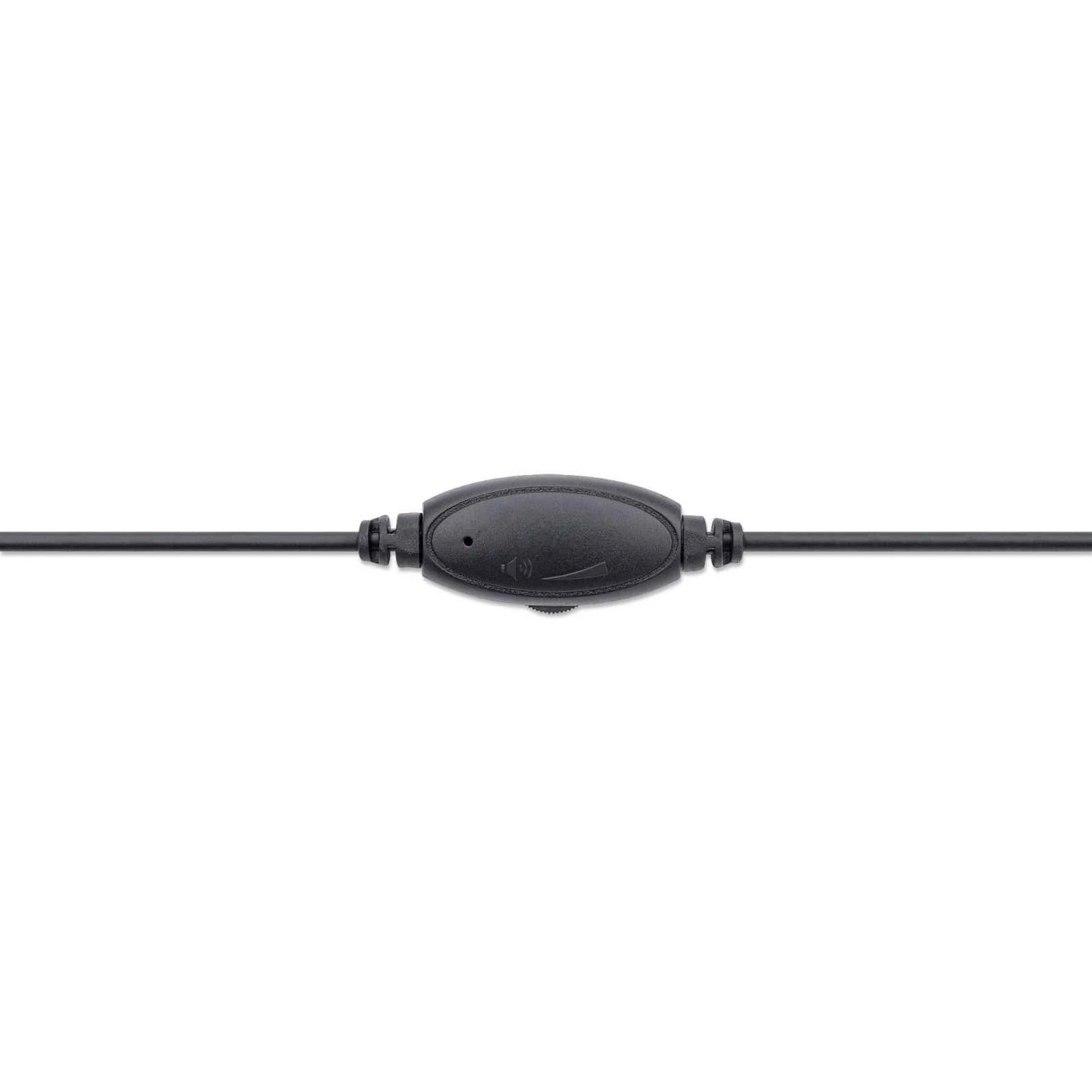 Manhattan 179867 Mono USB Headset, Lightweight, Hands-free, Adjustable Microphone