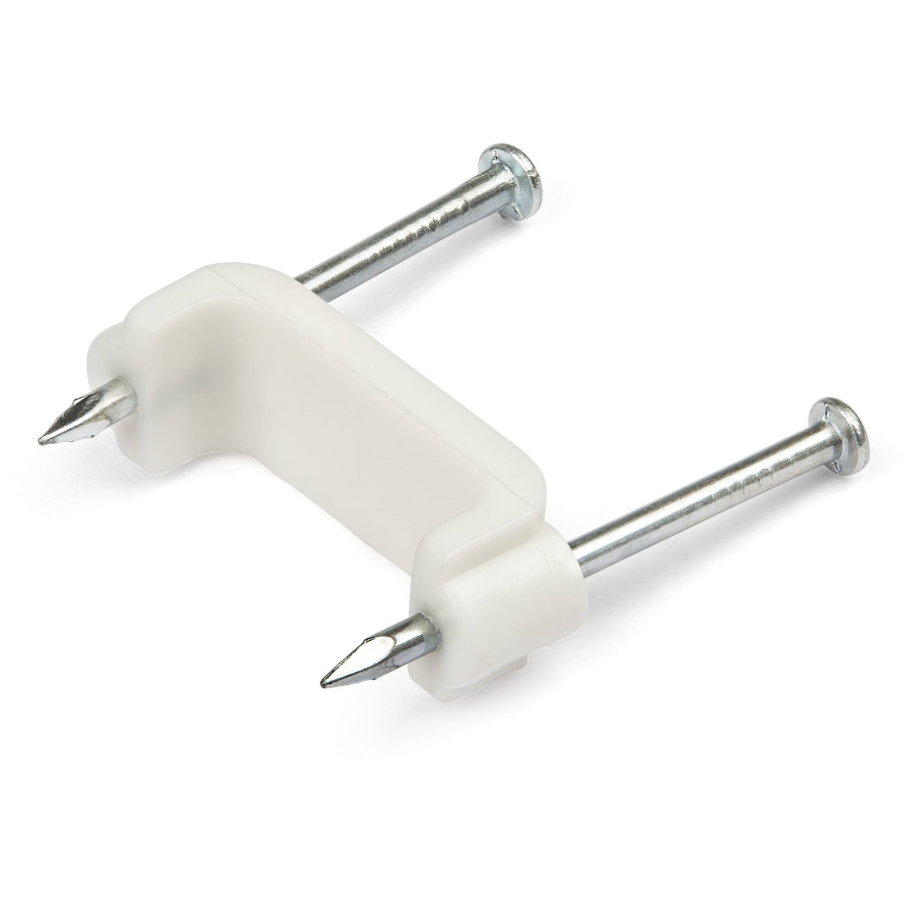 StarTech.com CBMDNMCC2 100 Pack Clip Cavi con Chiodi Taglia Grande Bianco Soluzione Facile per la Gestione dei Cavi