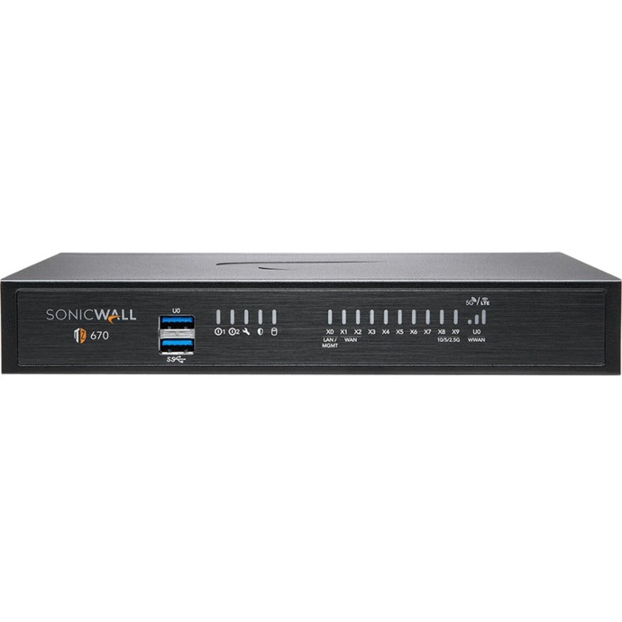 SonicWall 02-SSC-5640 TZ670 Network Security/Firewall Appliance, 8 Ports, 1 Year Warranty