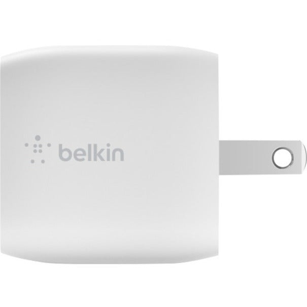 Detail view of Belkin charger's mounting prong and construction