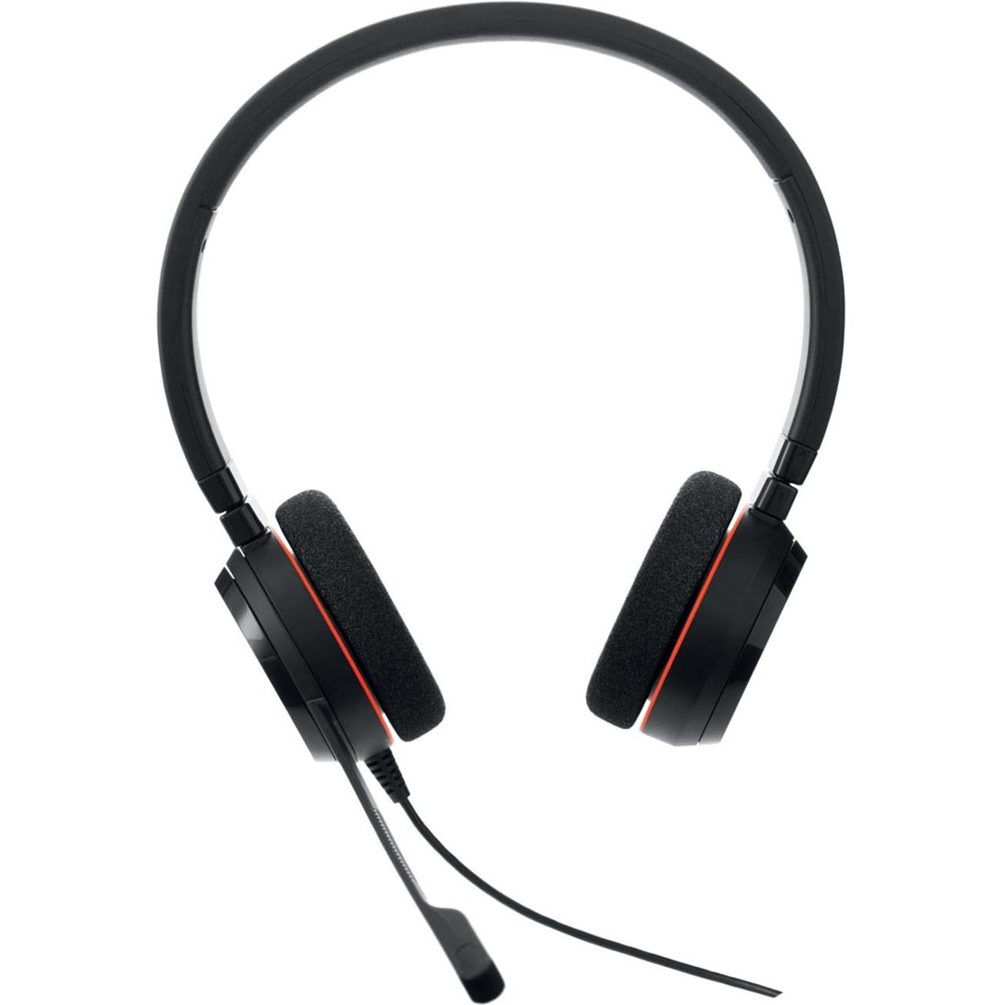 Front view of Jabra EVOLVE 20 headset showing cushioned ear cups and adjustable headband-alternate-image2