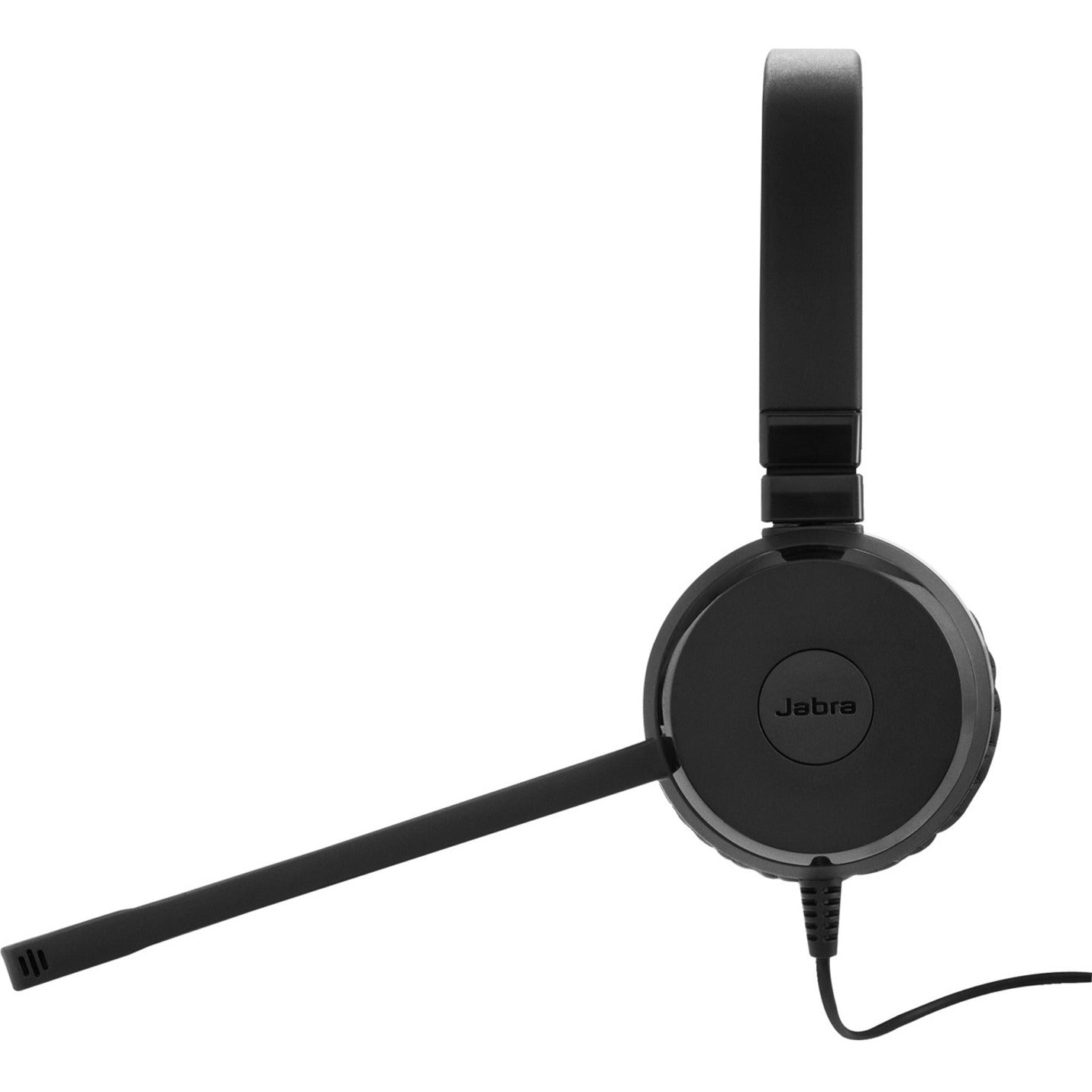 Close-up of Jabra EVOLVE 30 II headset microphone boom arm and ear cup design-alternate-image3