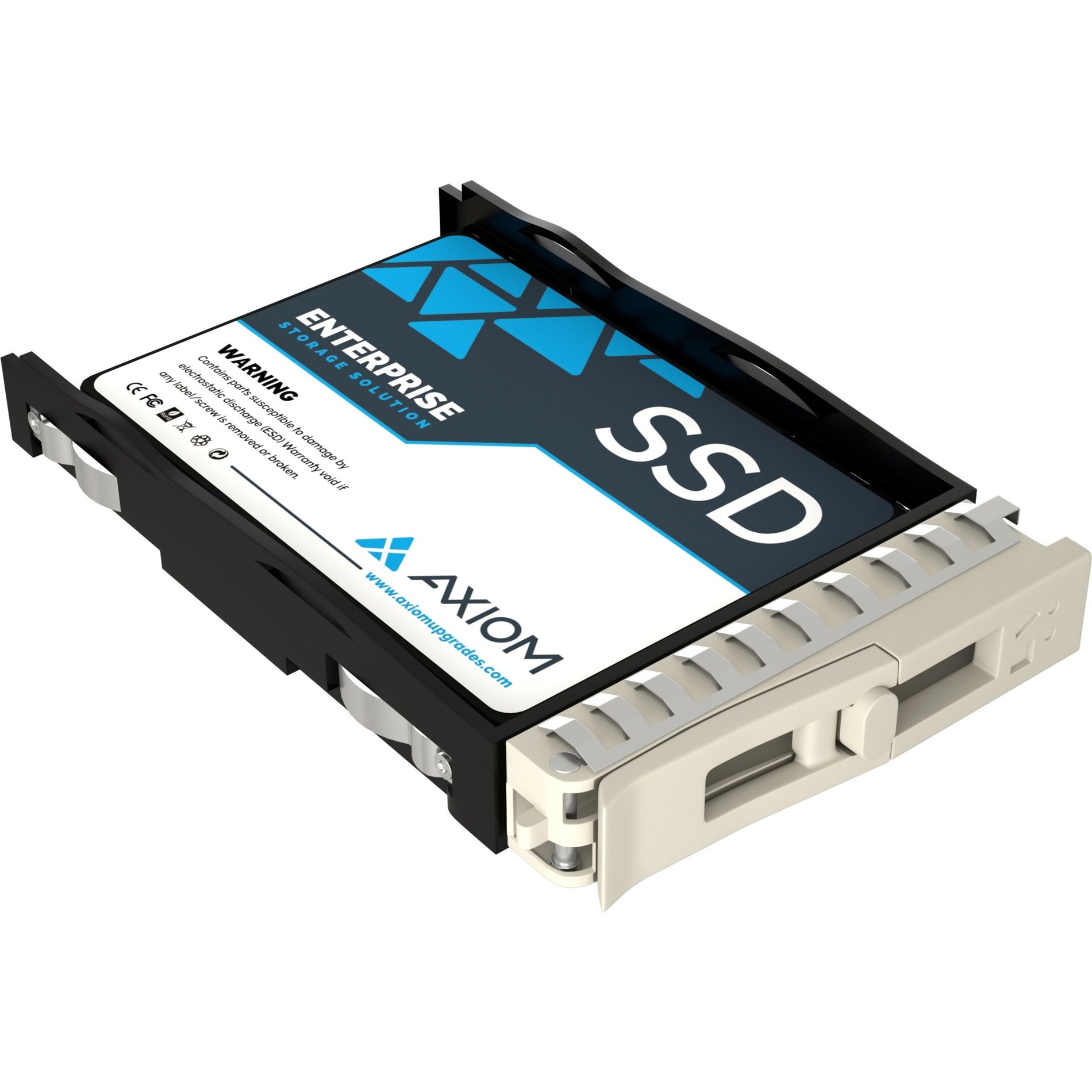 Axiom EP450 1.92TB SAS SSD with 2.5-inch form factor in enterprise-grade mounting bracket, featuring blue and white branding-alternate-image1