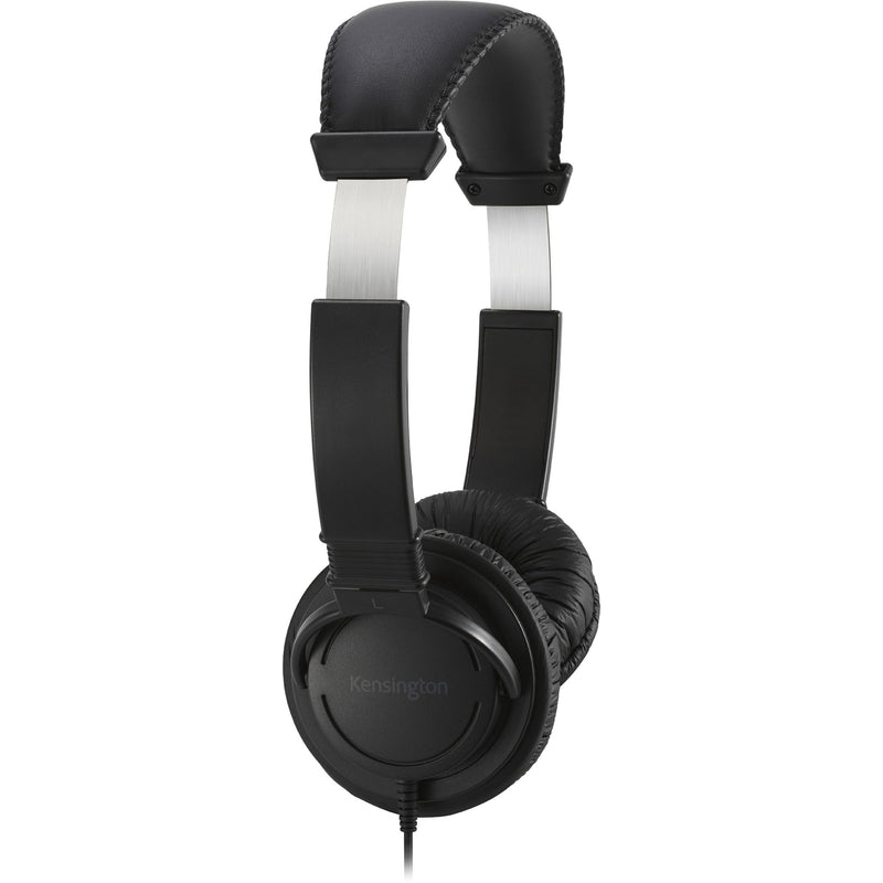 Profile view of headphones highlighting adjustable headband and ear cup design