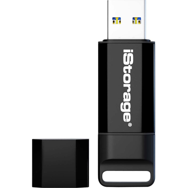 Side view of iStorage datAshur BT USB drive showing connector and body design