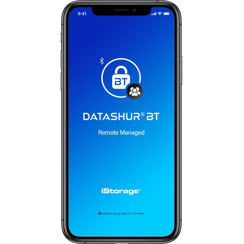 Smartphone showing datAshur BT remote management screen