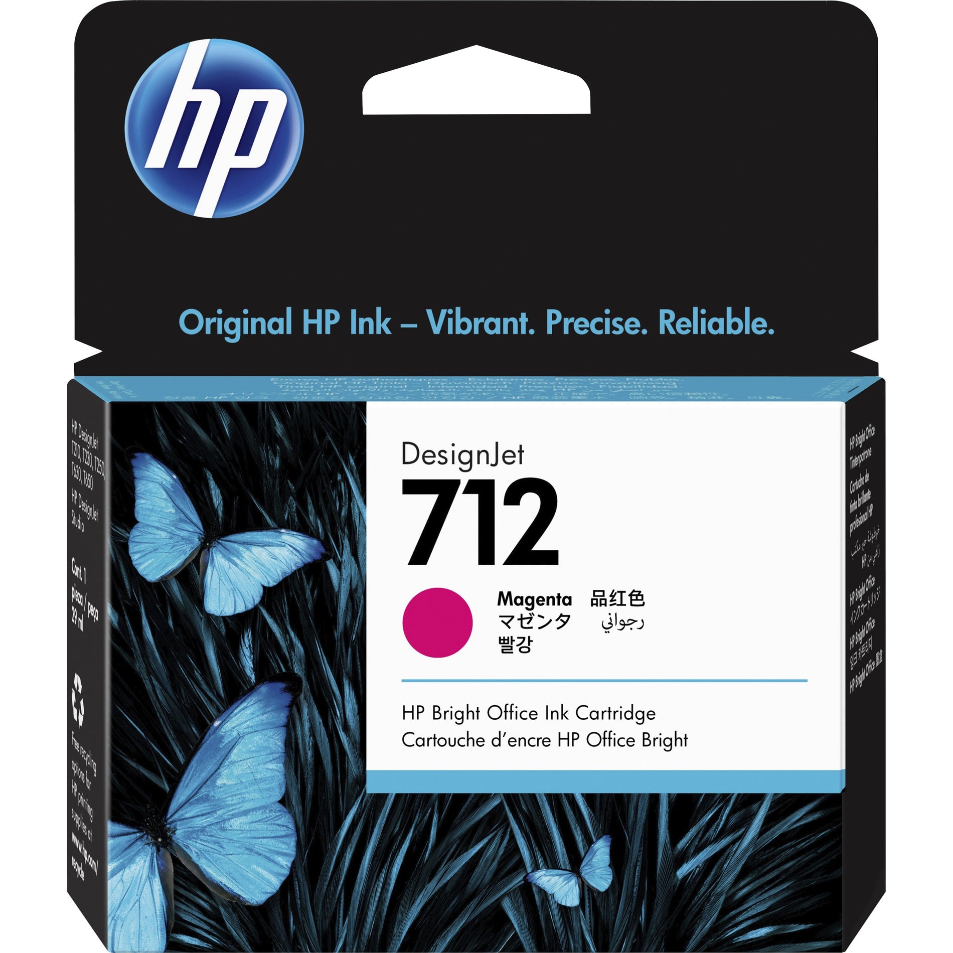 HP 3ED68A 712 잉크 카트리지 마젠타 - 원본 29 mL