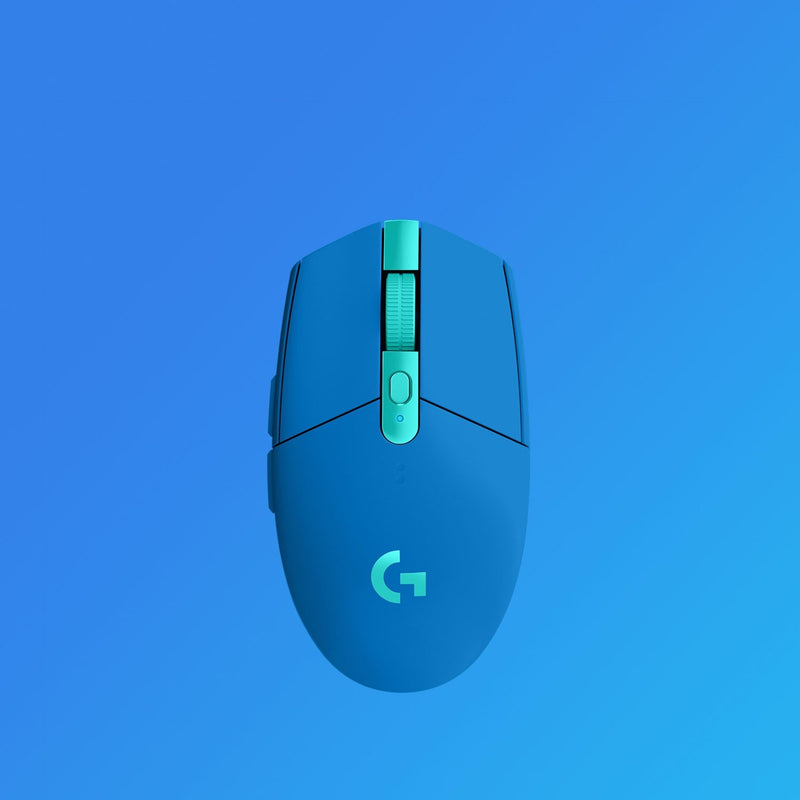 Top view of Logitech G305 gaming mouse showing button layout and scroll wheel