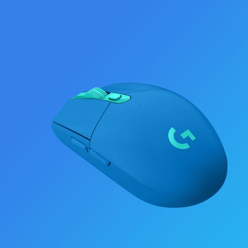 Side profile view of Logitech G305 gaming mouse showing ergonomic design