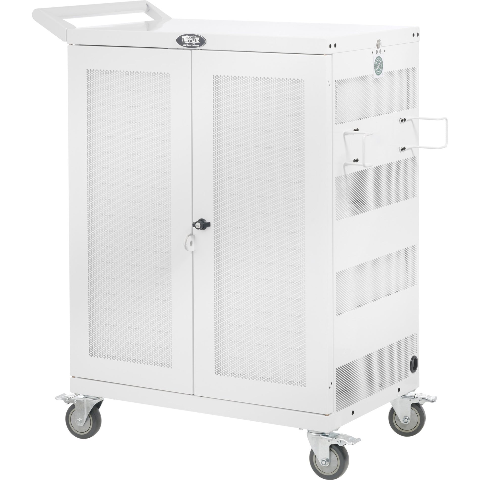 Tripp Lite CSC32ACWHG Hospital-Grade 32-Device UV Charging Cart Weiß Non-marring Wheel Antibakteriell Diebstahlschutz Kabelmanagement