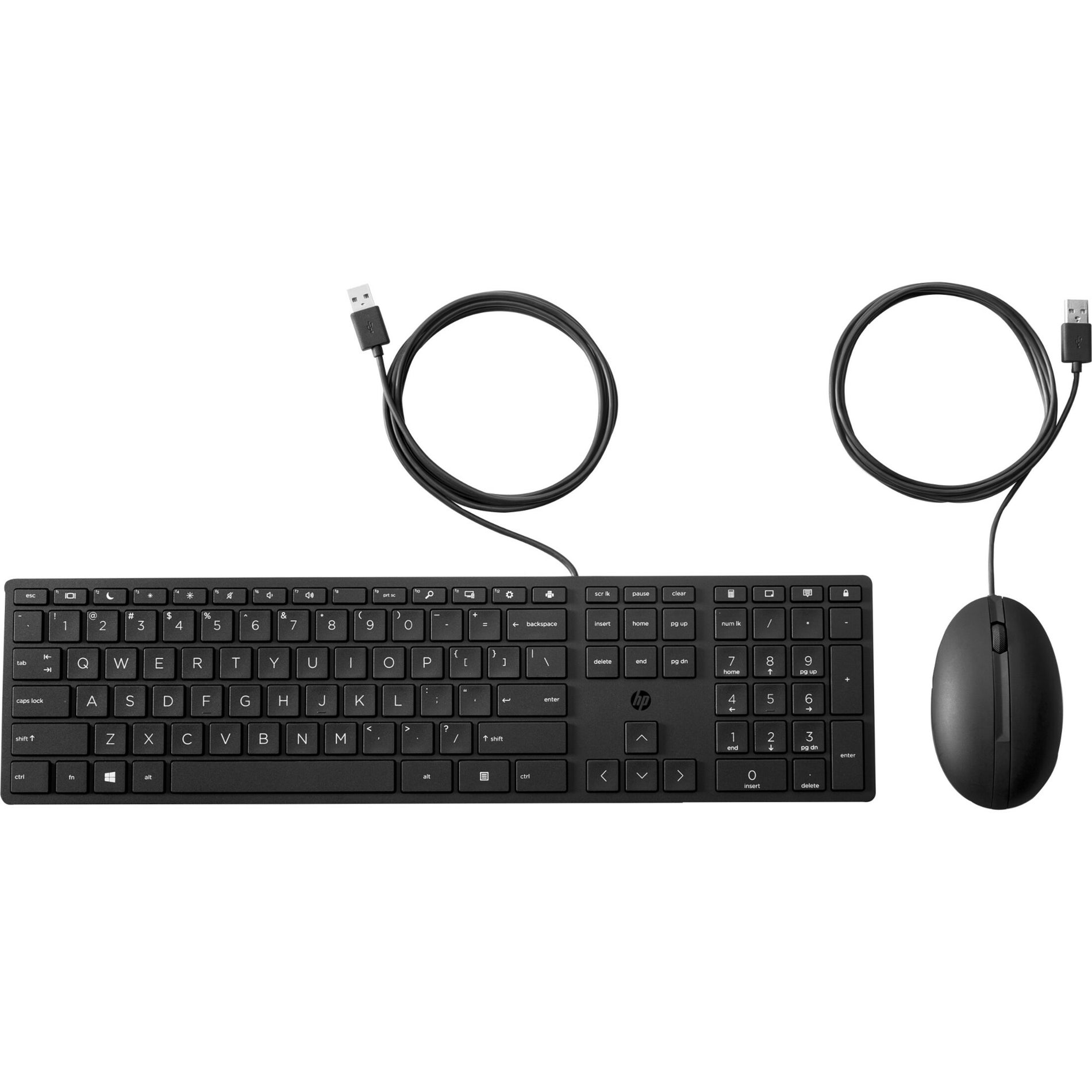 HP Wired Desktop 320MK Mouse and Keyboard, USB Connectivity, Windows 11 and Windows 10 x64 Compatible