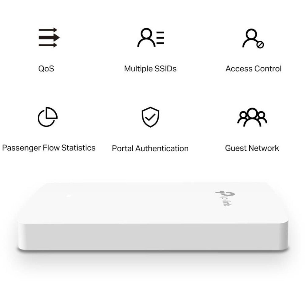 TP-Link EAP235-WALL Omada AC1200 Wireless MU-MIMO Gigabit Wall Plate Access Point, 867Mbps (5GHz) + 300Mbps (2.4GHz), 4 Gigabit Ports, 2 Internal Antennas (4dBi), PoE Passthrough, Band Steering, Load Balance, Beamforming