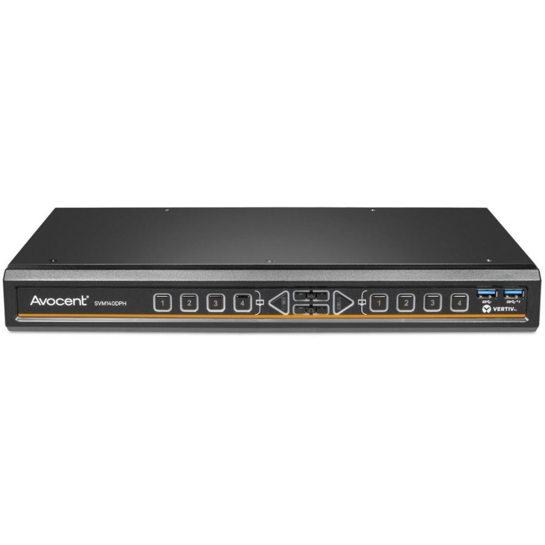 موصلات سويتش AVOCENT SVM140DPH-400 مَصفوفة SwitchView 4 منافذ KVM، DisplayPort، HDMI، DVI-D، متوافق مع TAA