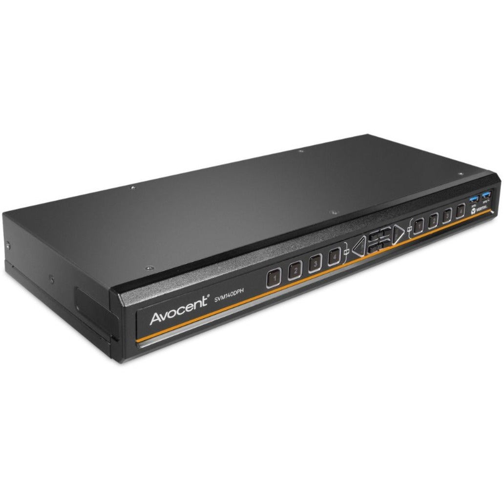 موصلات سويتش AVOCENT SVM140DPH-400 مَصفوفة SwitchView 4 منافذ KVM، DisplayPort، HDMI، DVI-D، متوافق مع TAA