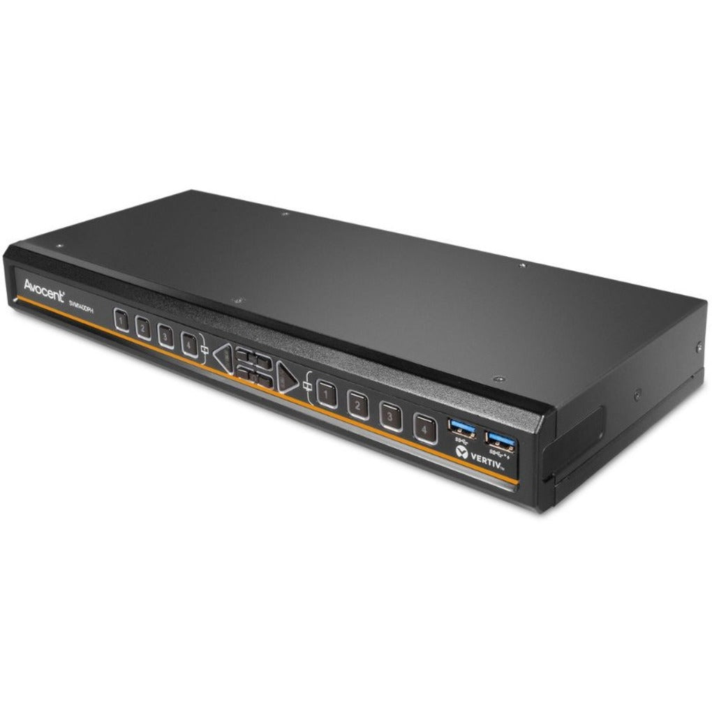 موصلات سويتش AVOCENT SVM140DPH-400 مَصفوفة SwitchView 4 منافذ KVM، DisplayPort، HDMI، DVI-D، متوافق مع TAA