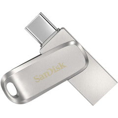 SanDisk Ultra Dual Drive Luxe USB Type-C Flash Drive, 256GB Storage, 150MB/s Read Speed, Auto Backup, USB 3.1 Type-C/Type-A, Swivel Design with Key Ring - SDDDC4-256G-A46 (5 Year Warranty)