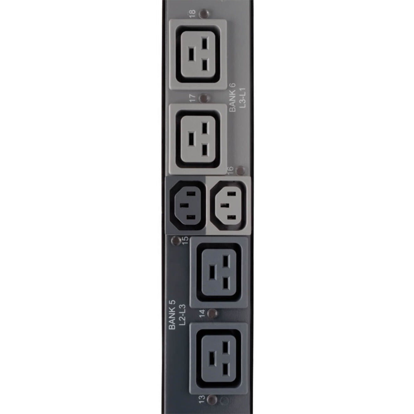 Detailed view of PDU outlet section showing C13 and C19 outlets with status indicators-alternate-image4