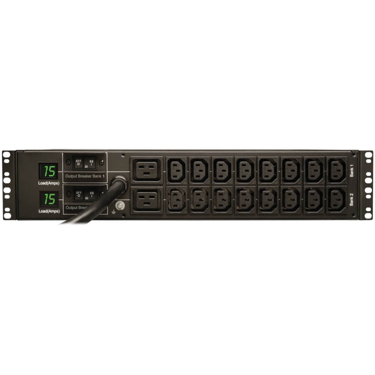 ทริปไลท์ PDUMH30HV6 PDU มิเตอร์ 16 C13 2 C19 208/240V 2URM ยูนิตจัดจ่ายพลังงาน 18 ช่อง