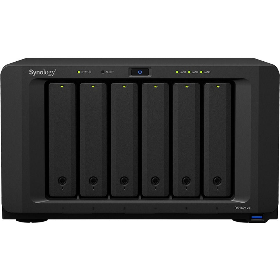 Synology DS1621XS++ DiskStation, Quad-core Xeon D-1527, 8GB DDR4, 10GbE, 6-Bay NAS Storage System