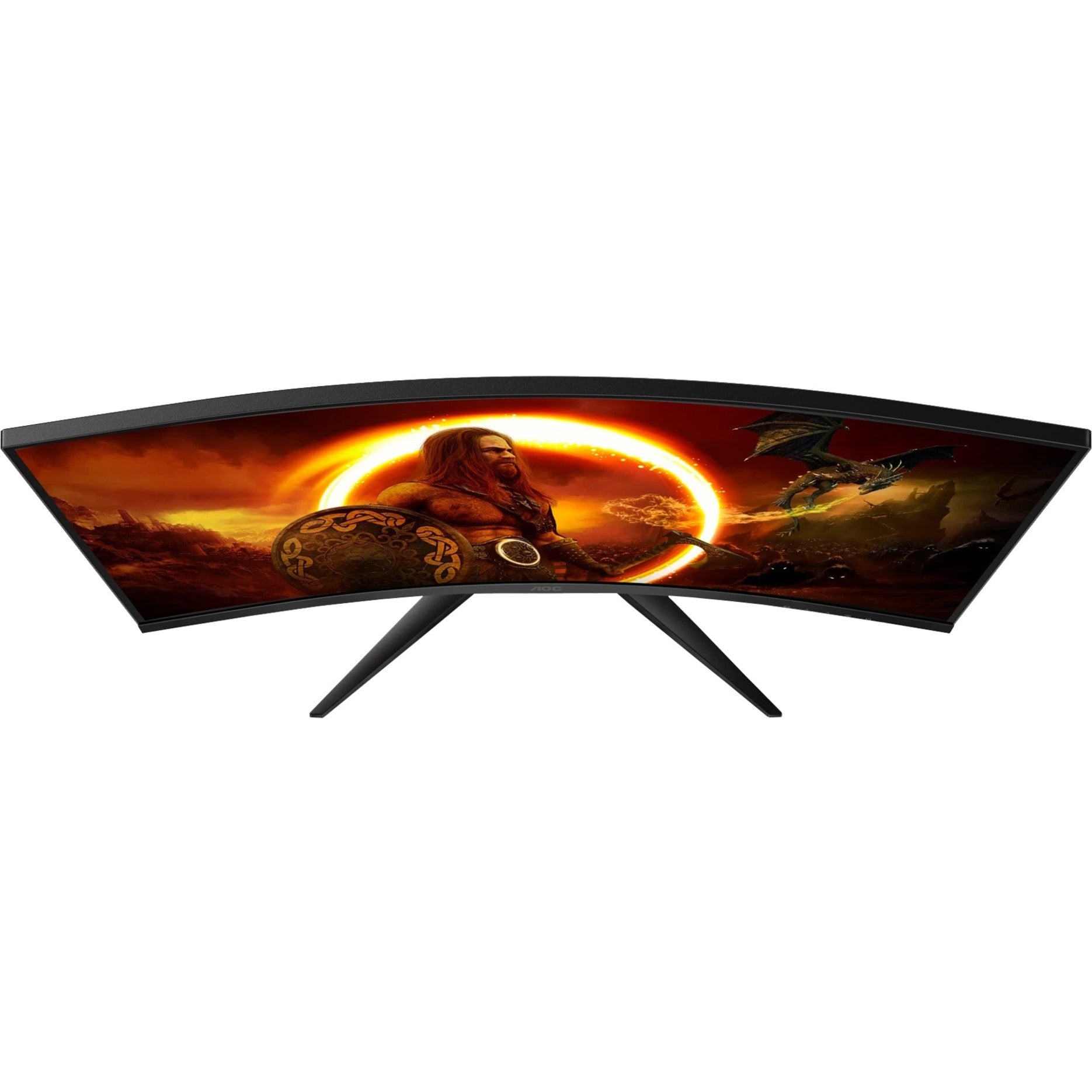 AOC C32G2E Curved Gaming Monitor, 31.5" Full HD, 165Hz Refresh Rate, FreeSync, Red/Black