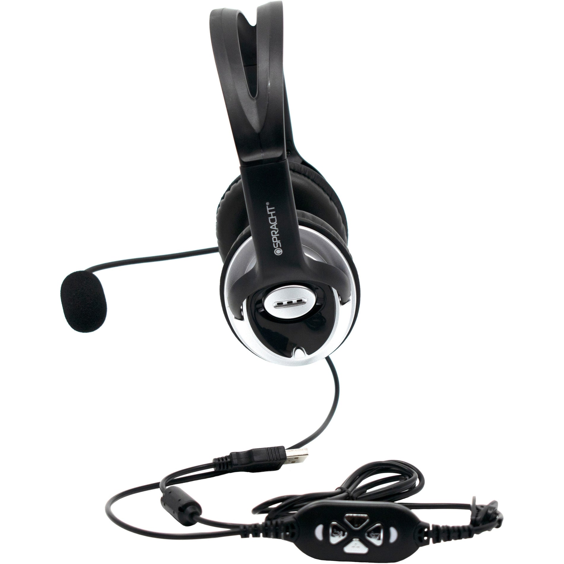 品牌：Spracht 产品名称：ZUM-WD-USB-2 耳机，舒适，降噪，USB有线立体声耳机