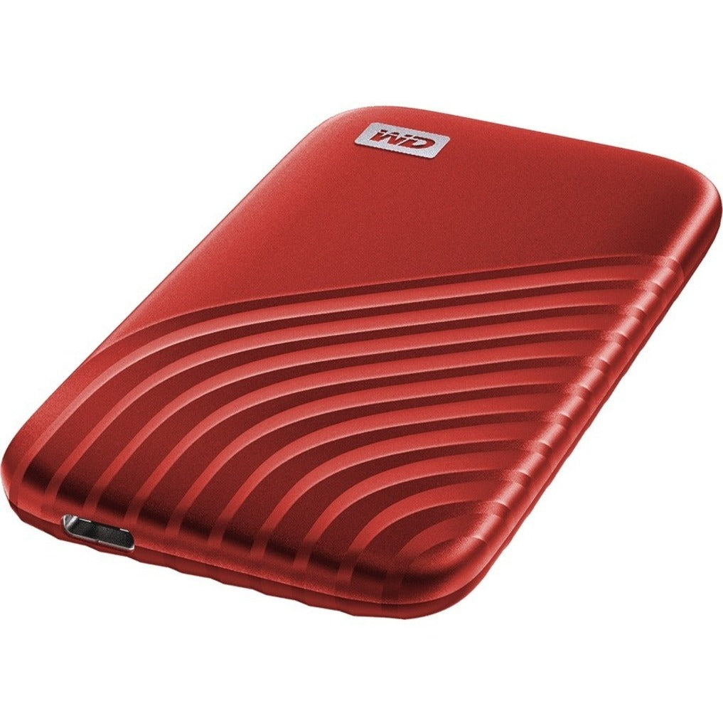 WD My Passport WDBAGF0020BRD-WESN Solid State Drive, 2TB, USB 3.2 Type C, Red