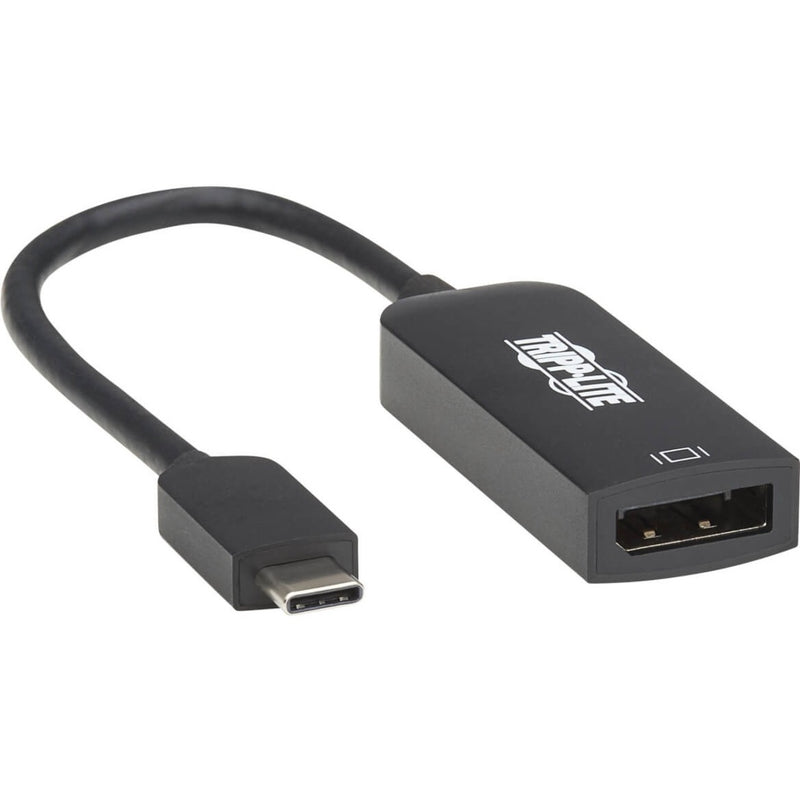 Tripp Lite USB-C to DisplayPort adapter showing full length view with branded housing