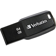 Verbatim 70877 64GB Ergo USB Flash Drive - Schwarz Kapazitätslos Passwortschutz