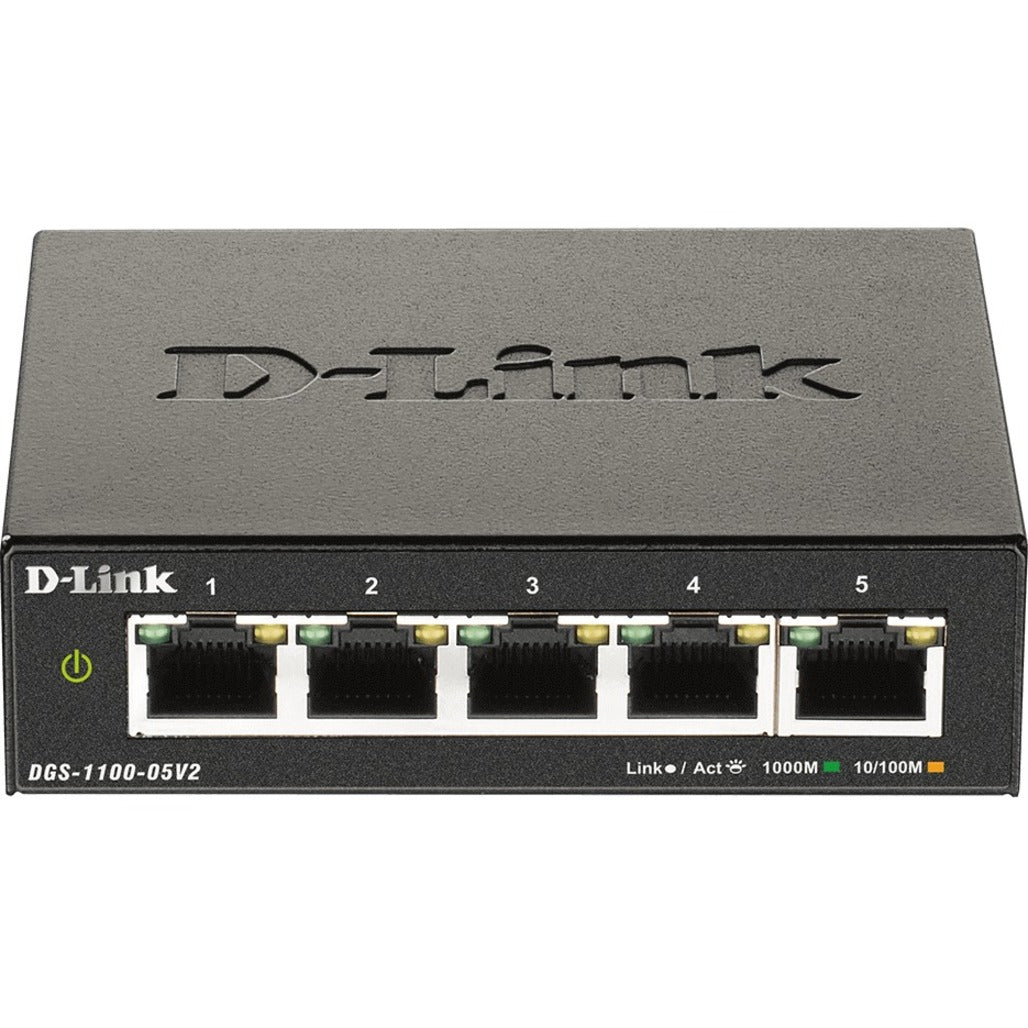 D-Link DGS-1100-05V2 5-Port Gigabit Smart Managed Switch, Lifetime Warranty, Taiwan Origin