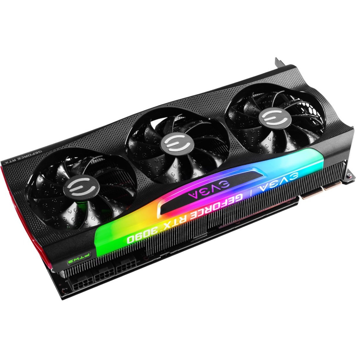 EVGA 24G-P5-3987-KR GeForce RTX 3090 FTW3 ULTRA GAMING Tarjeta Gráfica 24GB GDDR6X Tecnología iCX3 LED ARGB Placa Trasera de Metal