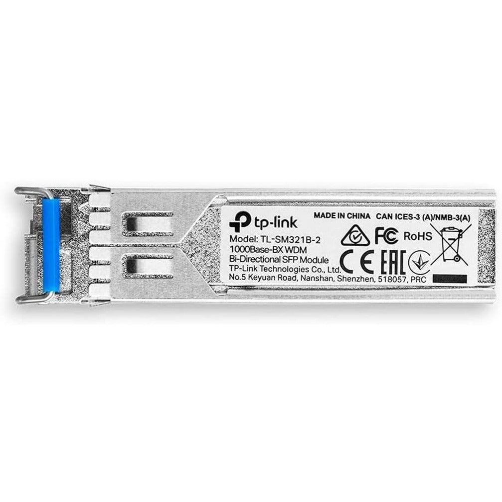 TP-Link TL-SM321B-2 1000Base-BX WDM Bi-Directional SFP Module, Single-mode Fiber, 2 Year Warranty