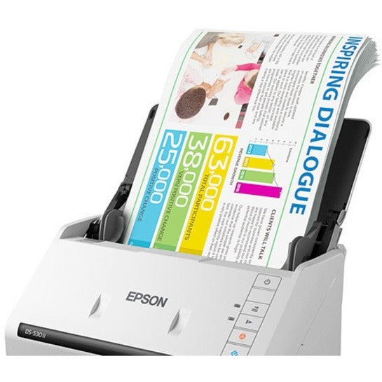 Epson DS-530 II scanning colorful document showing color accuracy