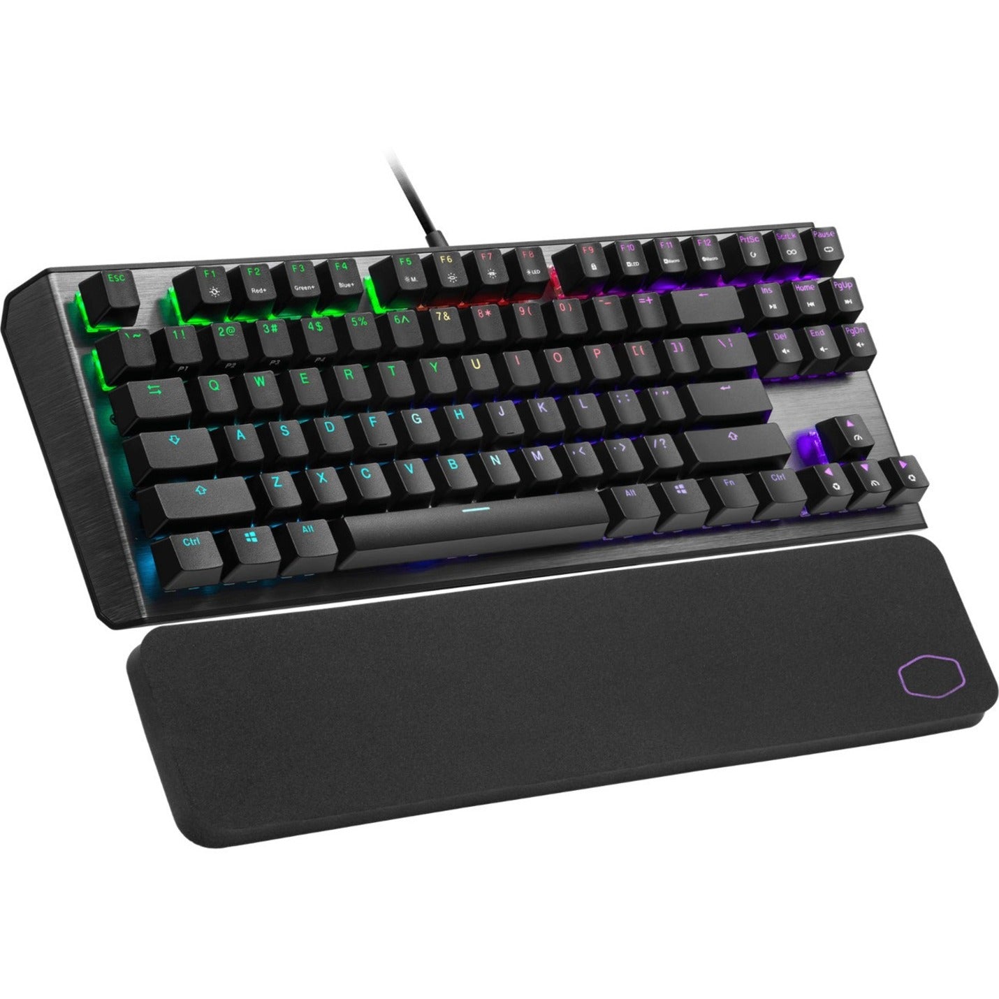 Cooler Master CK-530-GKTL1-US CK530 V2 Gaming Keyboard, Mechanical, Customizable Backlighting, Built-in Memory, Wrist Rest