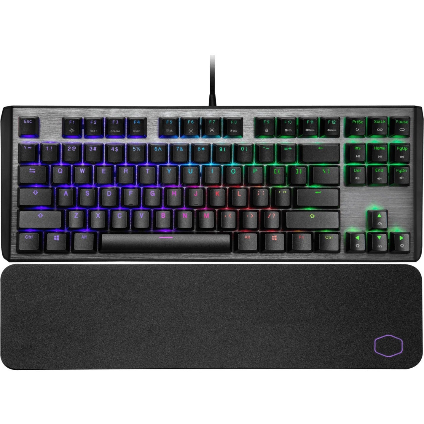 Cooler Master CK-530-GKTL1-US CK530 V2 Gaming Keyboard, Mechanical, Customizable Backlighting, Built-in Memory, Wrist Rest