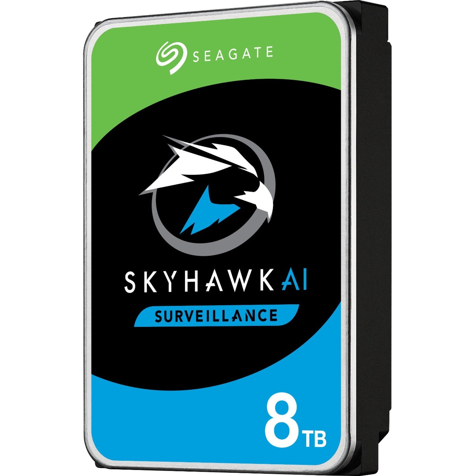 西数 ST8000VE001 天鹰 AI 8TB 硬盘驱动器，24x7 监控存储 西数 - 西部数据 天鹰 - SkyHawk AI