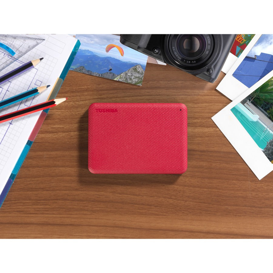 Toshiba HDTCA40XR3CA Canvio Advance Portable Hard Drive, 4TB, Red