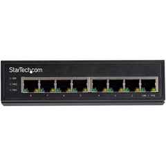 StarTech.com Industrial 8-Port Gigabit PoE+ Ethernet Switch, 200W Power Budget, DIN Rail/Wall Mount, -40°C to 75°C, IP-30 Rated, RoHS Compliant - IESC1G80UP (2 Year Warranty)