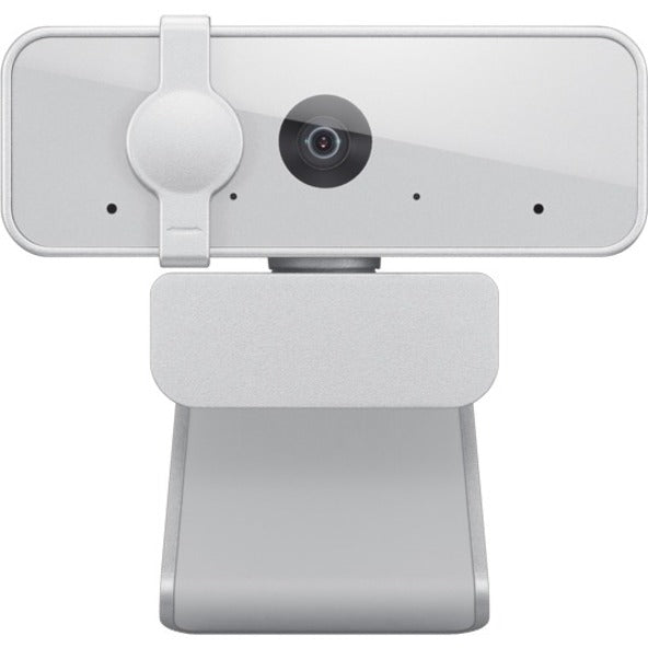 Front view of Lenovo 300 FHD Webcam showing dual microphone array and lens-alternate-image2