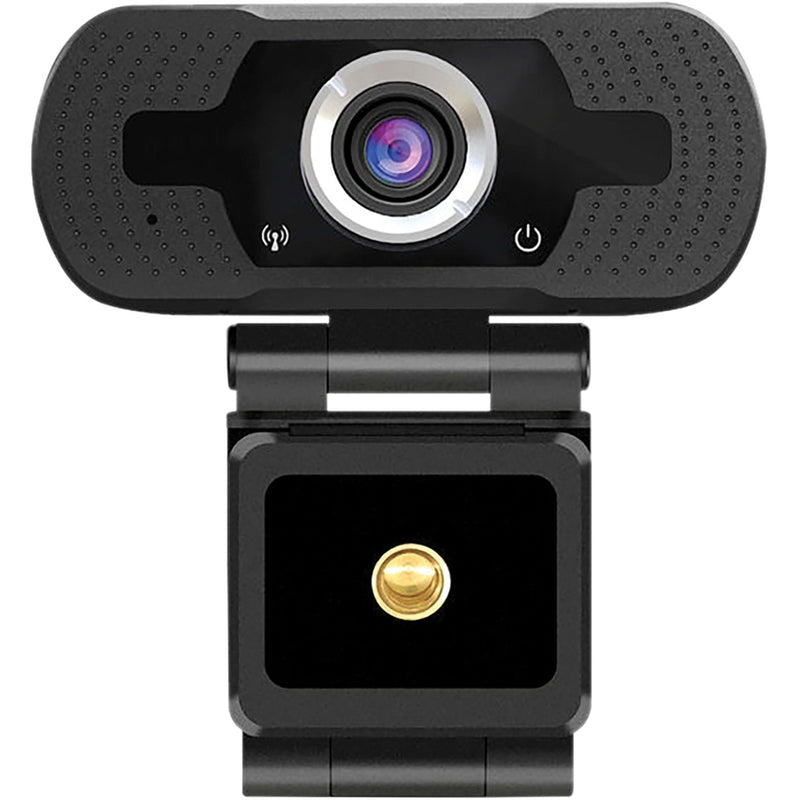 Urban Factory WEBEE webcam showing universal mounting clip and gold-plated tripod thread mount