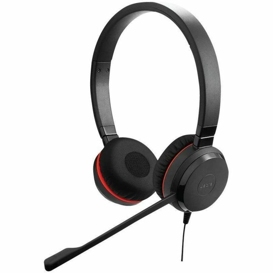 Jabra Evolve 20SE Professional On-ear Stereo Headset, USB-C, Call Management, Microsoft Teams, Wideband Audio, Busylight, PeakStop Protection, Black - 4999-823-389 (1 Year Warranty)