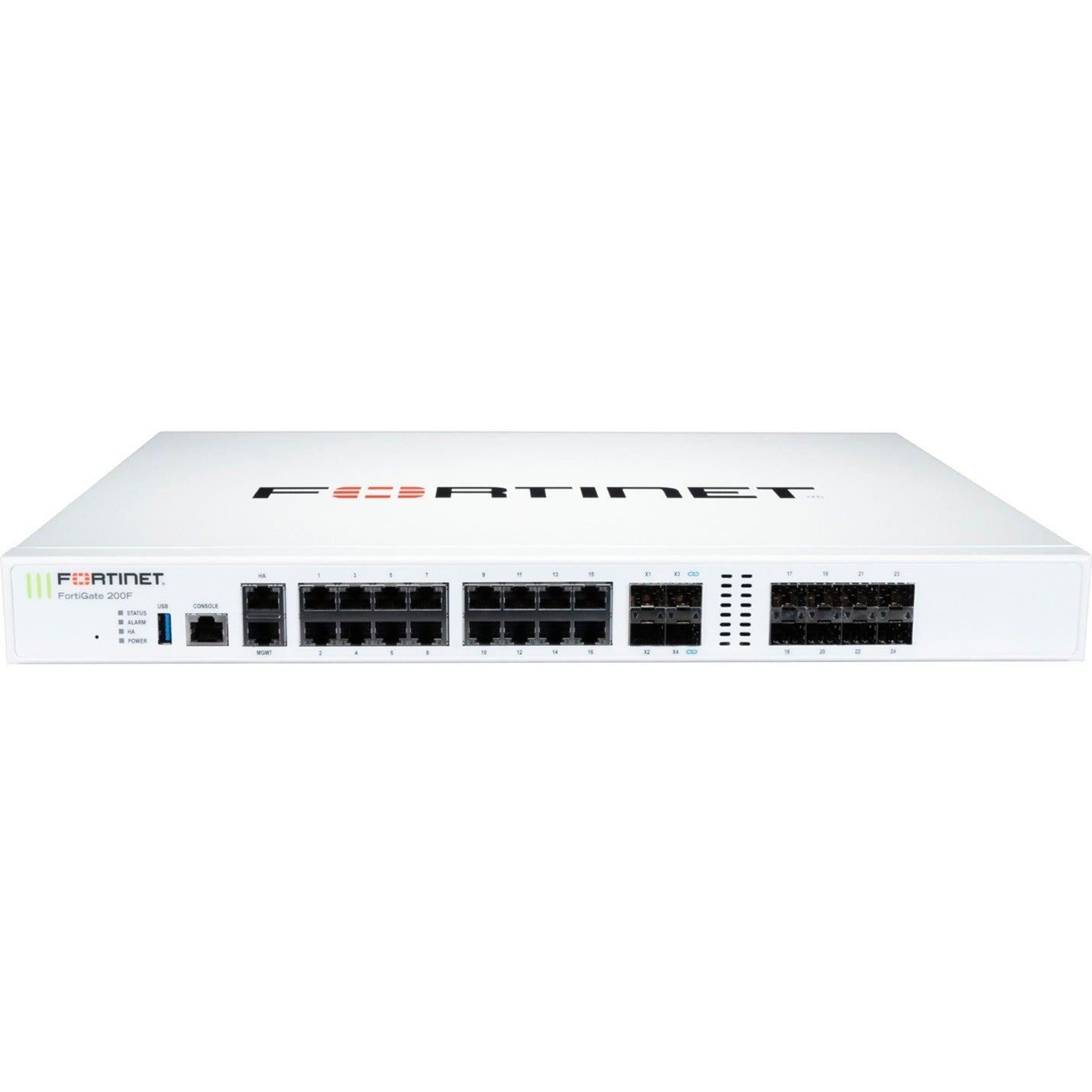 Fortinet FG-201F FortiGate Network Security/Firewall Appliance, 1U Rack-mountable, 10GBase-X, 10/100/1000Base-T, 1000Base-X, 18 Ports