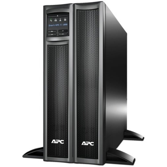 Side-by-side view of APC Smart-UPS tower configuration showing dual unit setup-alternate-image4