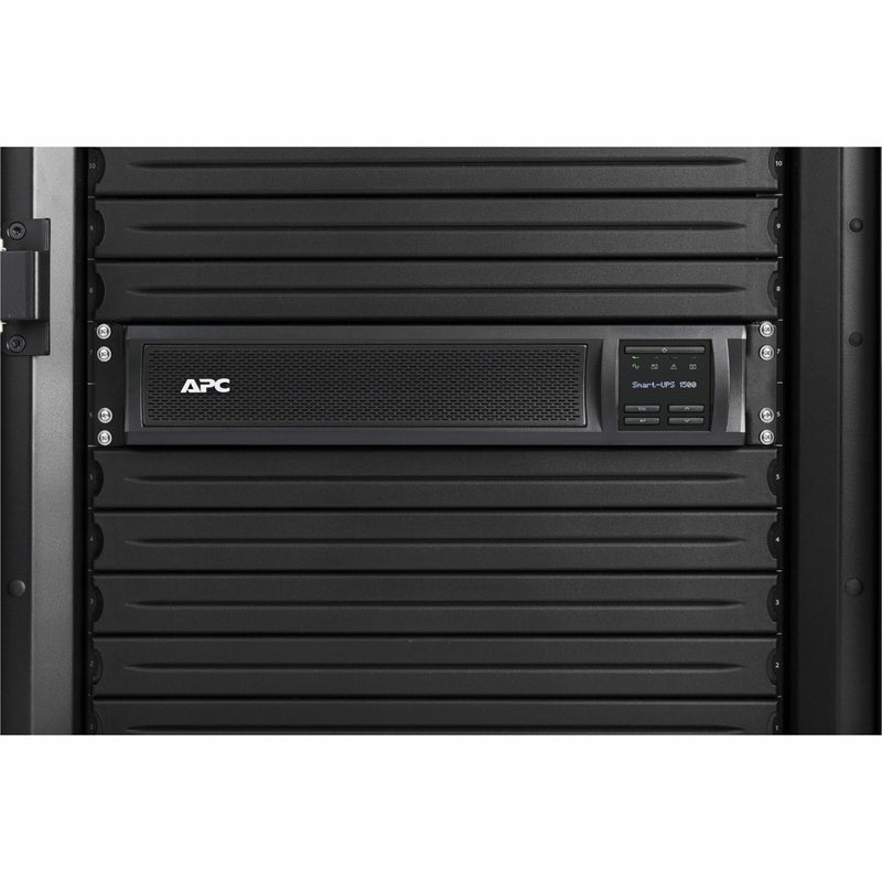 Detailed view of APC Smart-UPS showing cooling design and rack mounting features