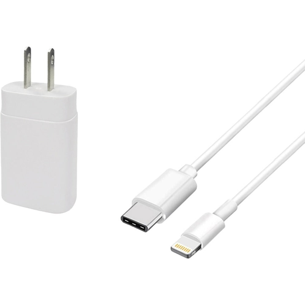 4XEM Kit Combo Chargeur iPhone 6 ft (blanc) Chargeur USB-C 25W Câble USB-C vers Lightning MFi certifié de 6ft