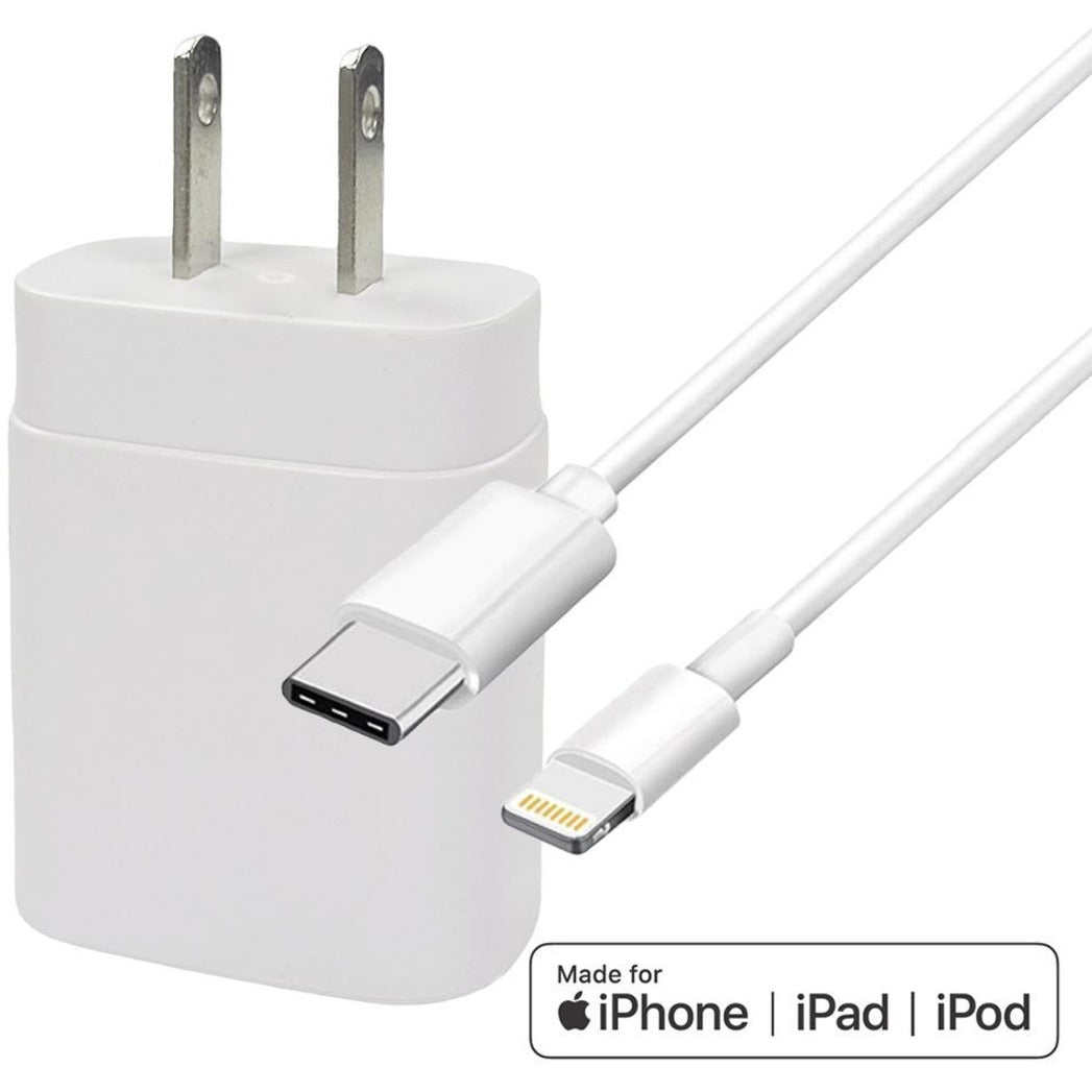 Kit de chargeur 4XEM 4XIPHN12KIT3 pour iPhone de 3 pieds (Blanc) chargeur USB-C de 25W câble USB-C vers Lightning certifié MFi