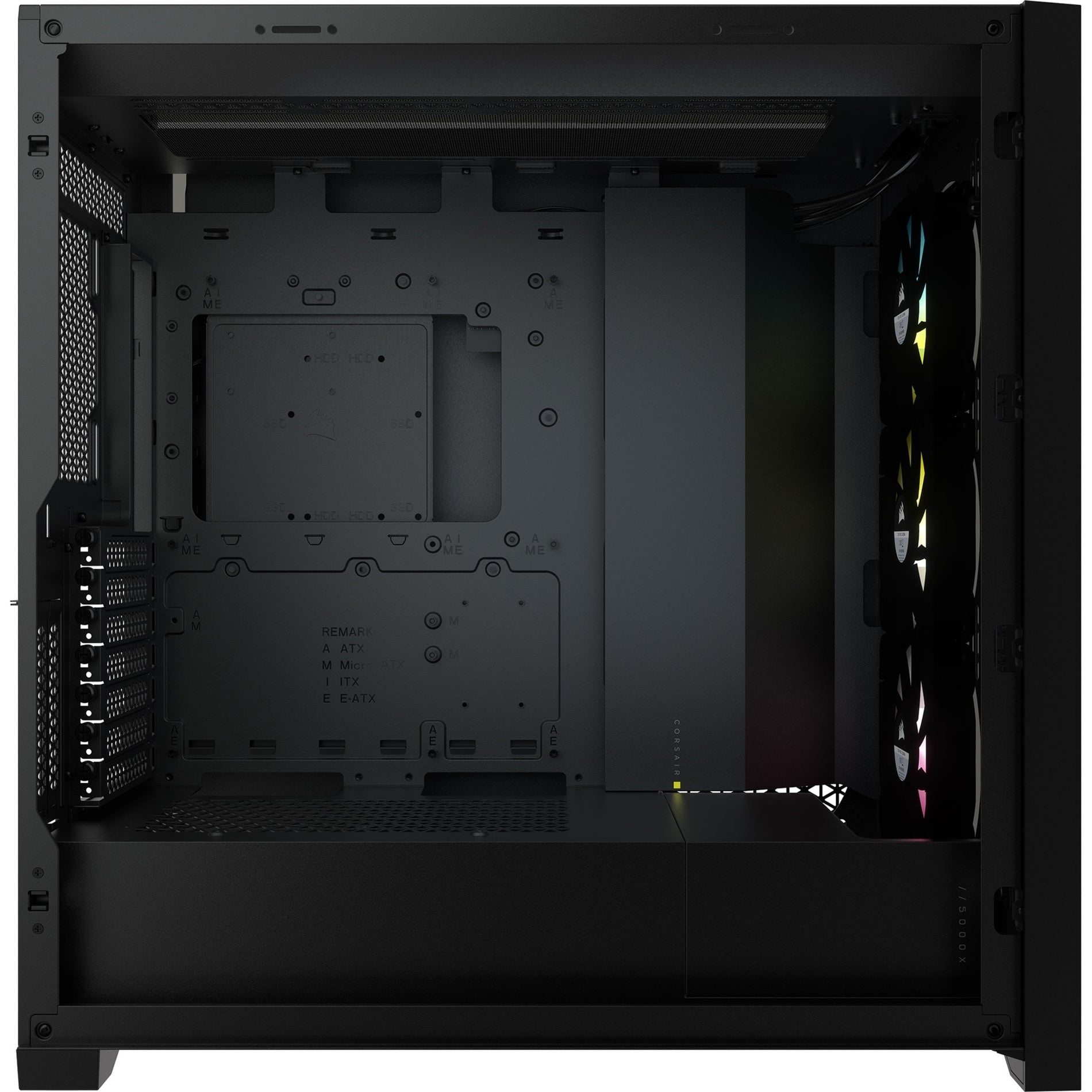 Corsair CC-9011212-WW iCUE 5000X RGB Tempered Glass Mid-Tower ATX PC Smart  Case - Black, 6 Bays, 9 Expansion Slots