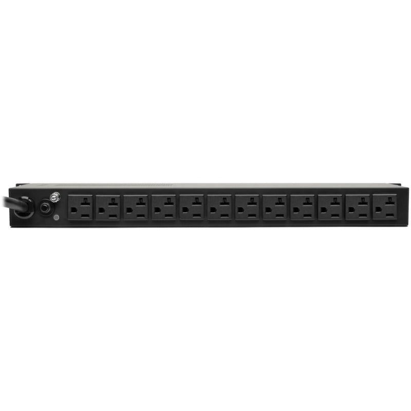 Rear view of Tripp Lite PDUH20-ISO6 PDU showing 12 NEMA 5-20R outlets