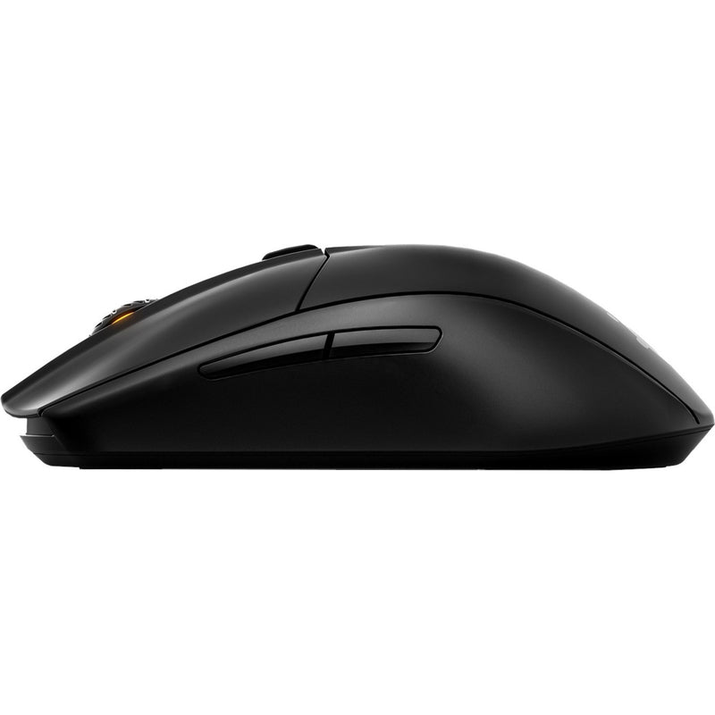 Side view of SteelSeries Rival 3 gaming mouse showing slim profile and sleek design