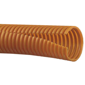 Panduit CLT35F-C3 Corrugated Loom Tubing Cable Concealer, Orange Polyethylene