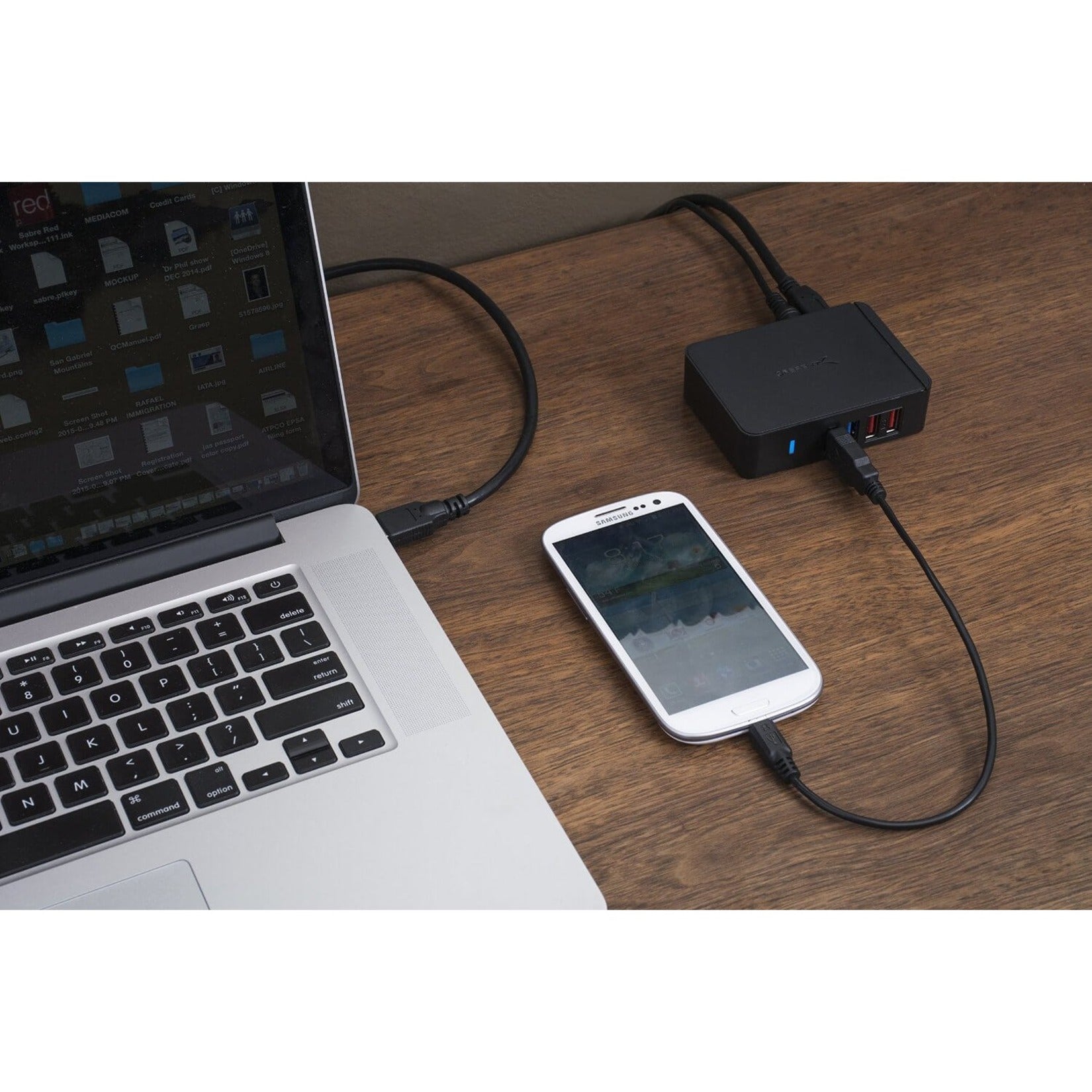 Sabrent HB-U930 7 Port USB 3.0 HUB + 2 Charging Ports with 12V/4A Power Adapter, High-Speed Data Transfer and Fast Charging for PC, Mac, Linux